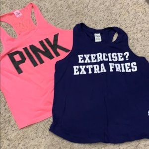 2 PINK workout tanks